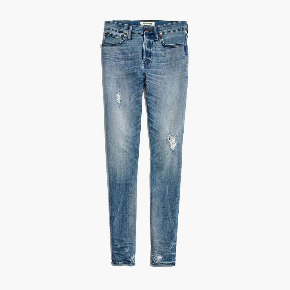 9" High-Rise Skinny Jeans: Destructed-Hem Edition Size 25
